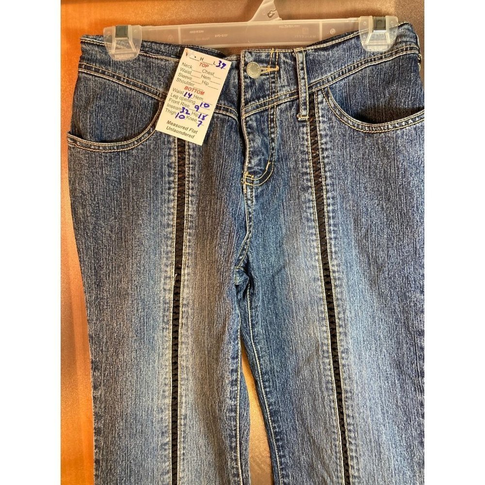 YOUNIQUE Stretch Bell Bottom Slim Bootcut‎ Leg Denim Jeans Mid Rise Blue Size 6